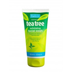 Beauty Formulas Tea Tree Żel złuszczający do mycia twarzy  150ml