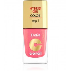 Delia Cosmetics Coral Hybrid Gel Emalia do paznokci nr 16 ciepły średni róż 11ml