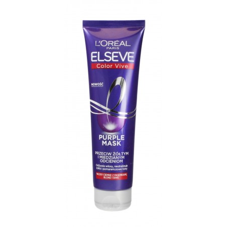 Loreal Elseve Color-Vive Purple Maska do włosów przeciw żółtym i miedzianym odcieniom 150ml
