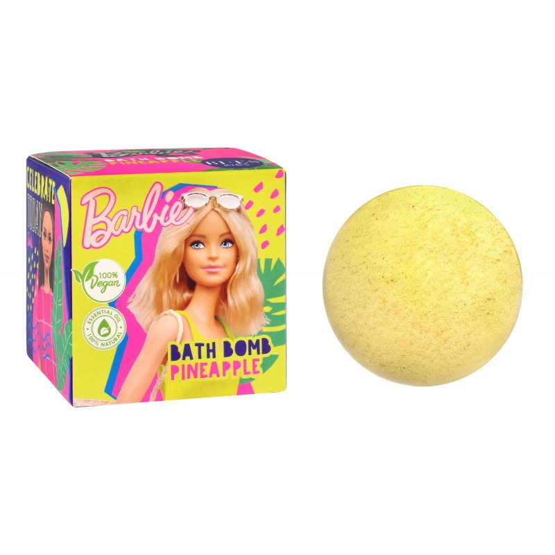 Bi-es Kids Musująca Kula do kąpieli Barbie - zapach ananasowy 165g