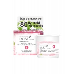Floslek ROSE FOR SKIN Różane ogrody® Różany krem przeciwzmarszczkowy na noc [REFILL] 50 ml